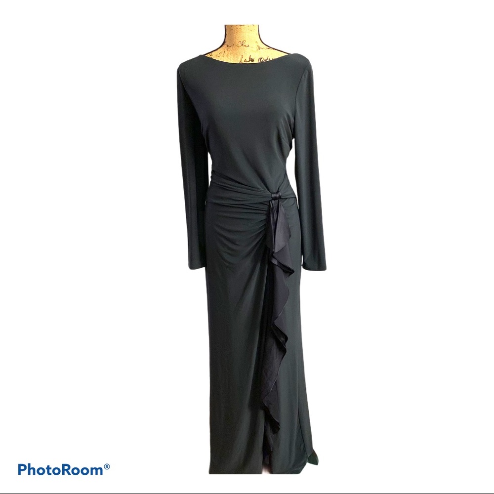Ralph Lauren Evening Maxi Dress Green Size 14